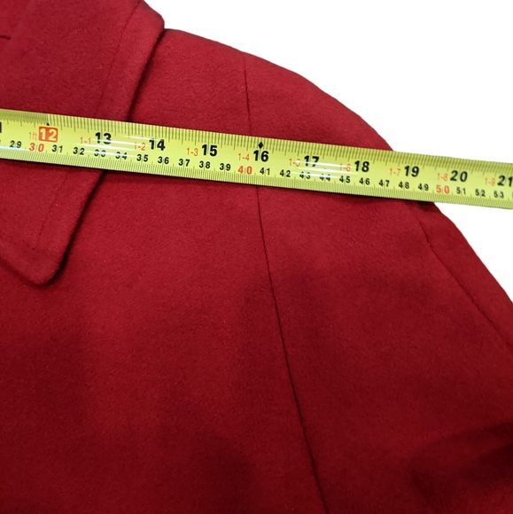 EUC Scarlet Red Wool Cashmere Winter Peacoat Mallia Melanie Lyne size 6 - Picture 7 of 14